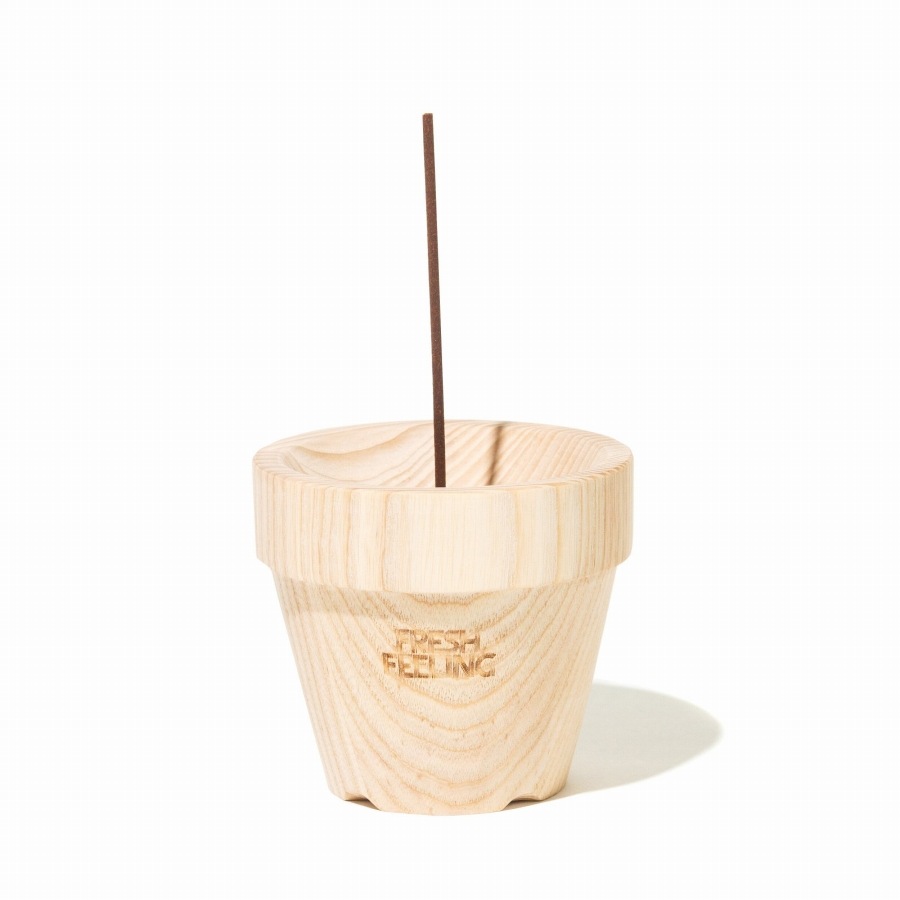 FRESH FEELING : POT INCENSE HOLDER / White Ash