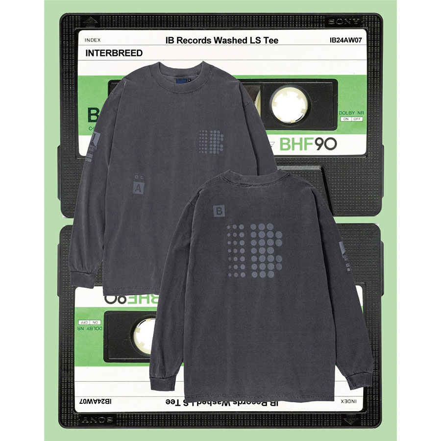 INTERBREED : IB Records Washed LS Tee