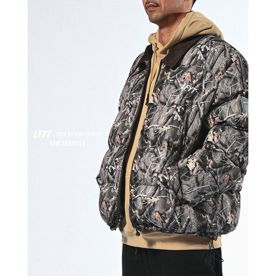 LFYT : CORDUROY COLLAR PUFFER JACKET
