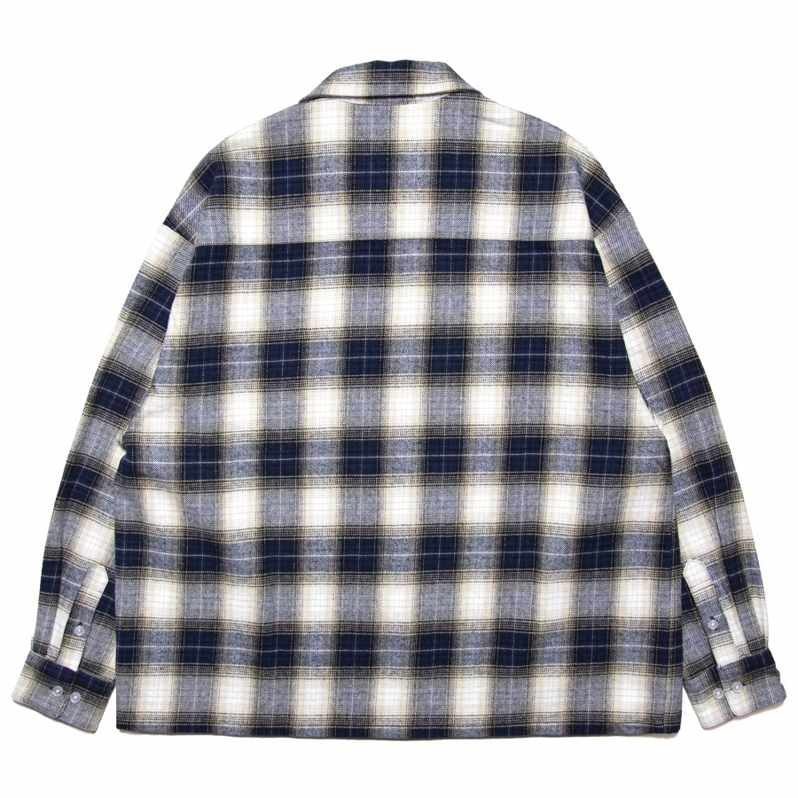 HAIGHT : OMBRE CHECK OPEN COLLAR SHIRT