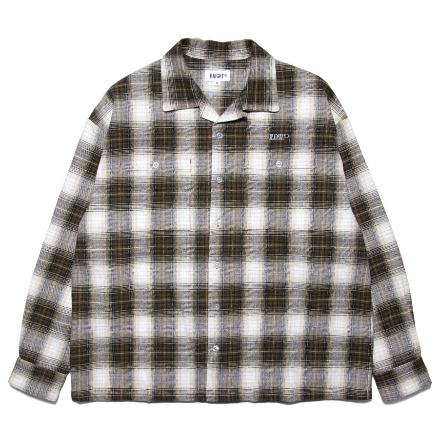 HAIGHT : OMBRE CHECK OPEN COLLAR SHIRT