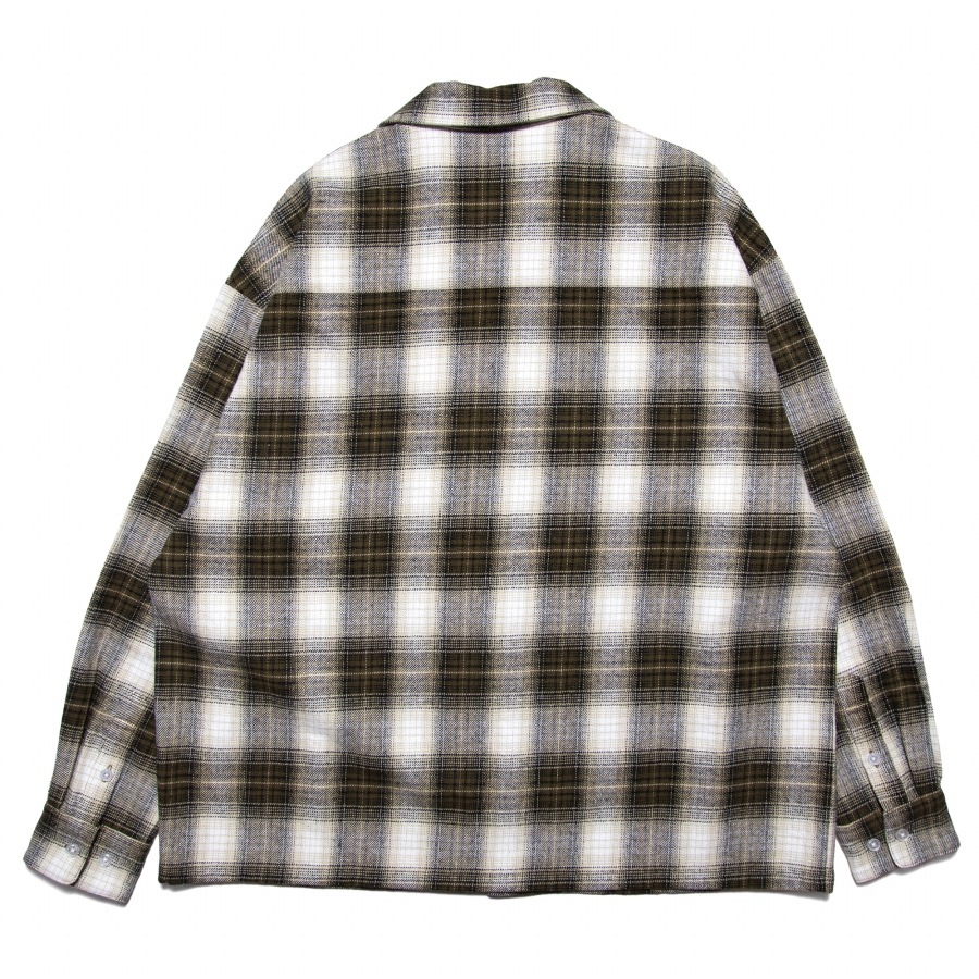 HAIGHT : OMBRE CHECK OPEN COLLAR SHIRT
