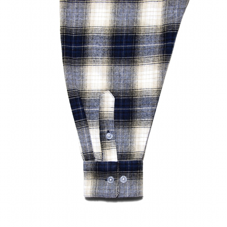 HAIGHT : OMBRE CHECK OPEN COLLAR SHIRT