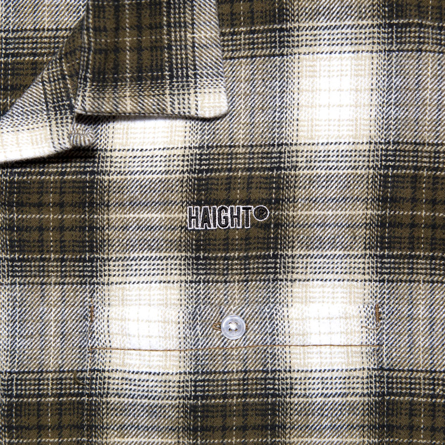HAIGHT : OMBRE CHECK OPEN COLLAR SHIRT