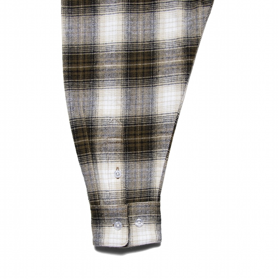 HAIGHT : OMBRE CHECK OPEN COLLAR SHIRT