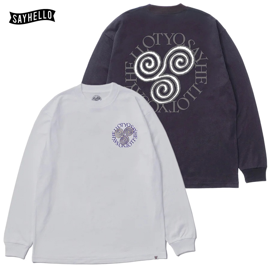 SAYHELLO : Pigment Slap Logo L/S Tee