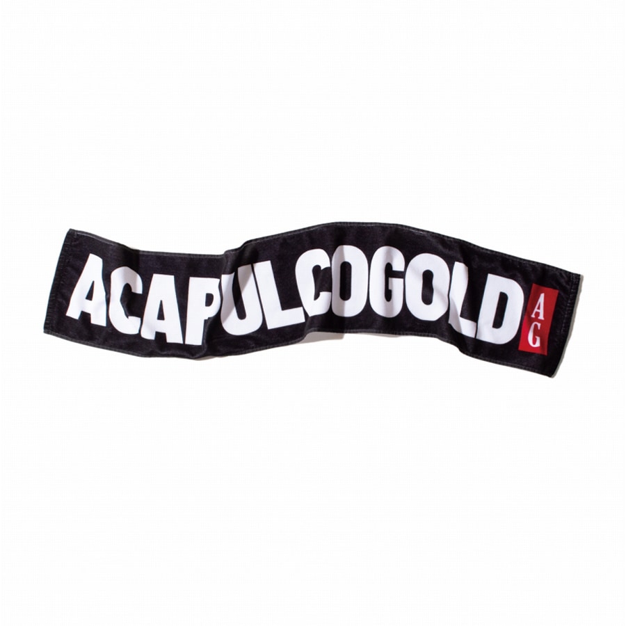 ACAPULCO GOLD : BLACK LABEL LOGO SCARF TOWEL