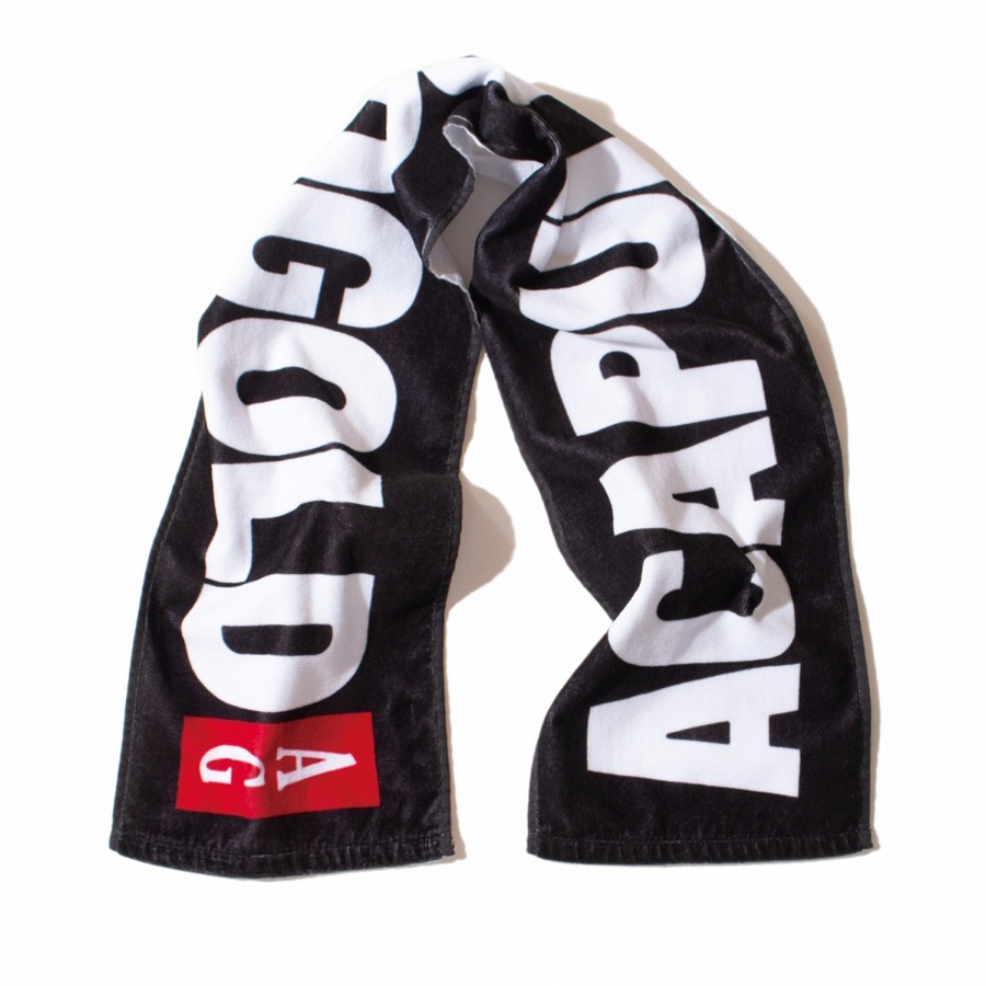 ACAPULCO GOLD : BLACK LABEL LOGO SCARF TOWEL