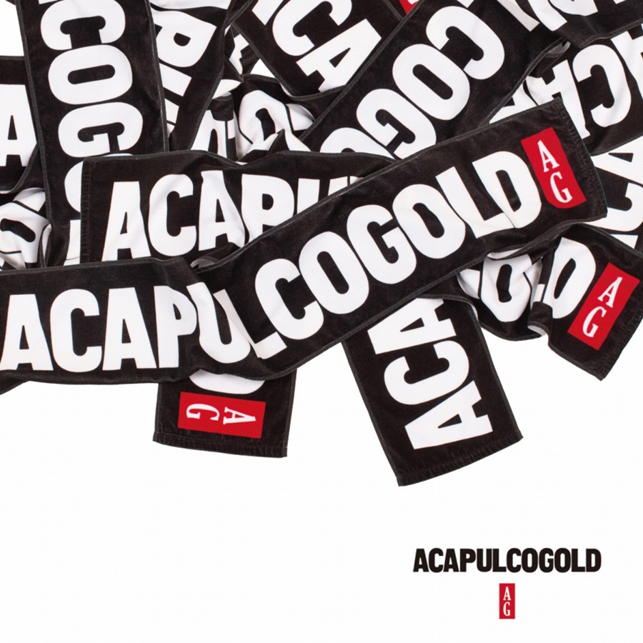 ACAPULCO GOLD : BLACK LABEL LOGO SCARF TOWEL