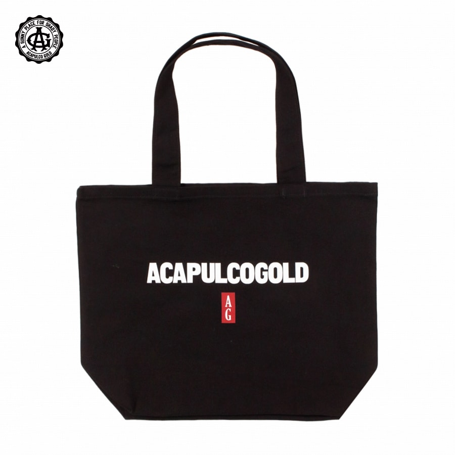 ACAPULCO GOLD : BLACK LABEL LOGO CANVAS TOTE BAG