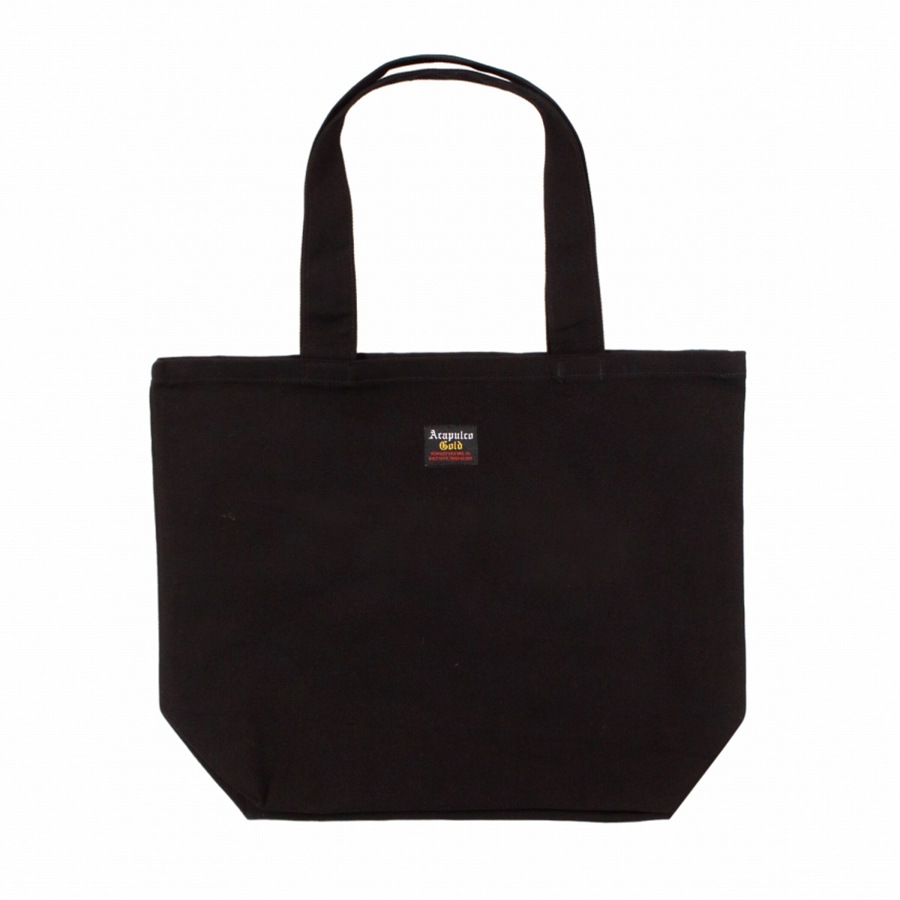 ACAPULCO GOLD : BLACK LABEL LOGO CANVAS TOTE BAG