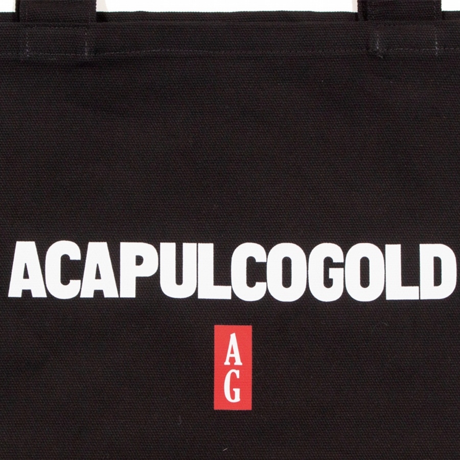 ACAPULCO GOLD : BLACK LABEL LOGO CANVAS TOTE BAG