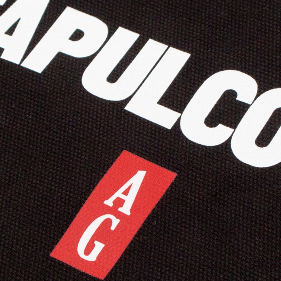 ACAPULCO GOLD : BLACK LABEL LOGO CANVAS TOTE BAG