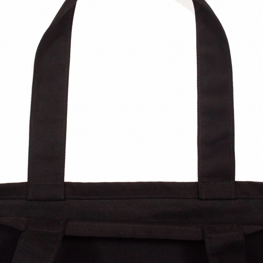 ACAPULCO GOLD : BLACK LABEL LOGO CANVAS TOTE BAG