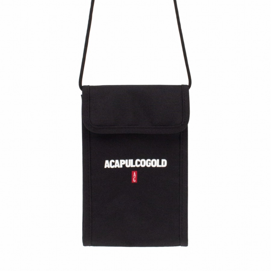 ACAPULCO GOLD : BLACK LABEL LOGO RECYCLED PHONE BAG