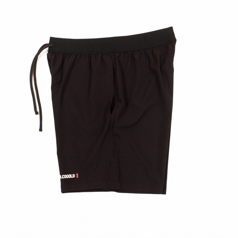 ACAPULCO GOLD : BLACK LABEL LOGO ACTIVE SHORTS