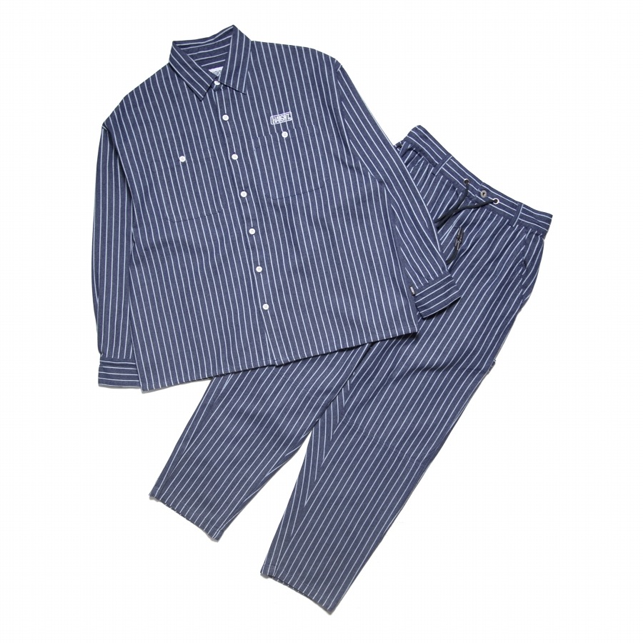 HAIGHT : STRIPE DENIM PAINTER PANTS