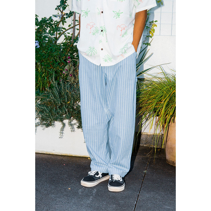 HAIGHT : STRIPE DENIM PAINTER PANTS