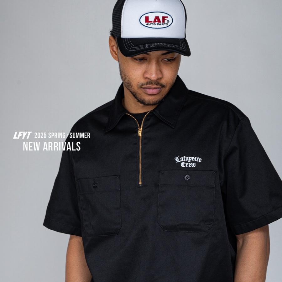 LFYT : DICKIES × LFYT HALF ZIP WORK SHIRT