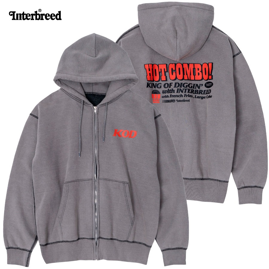 INTERBREED : KING OF DIGGIN’ x INTERBREED “Faded Zip Hoodie”
