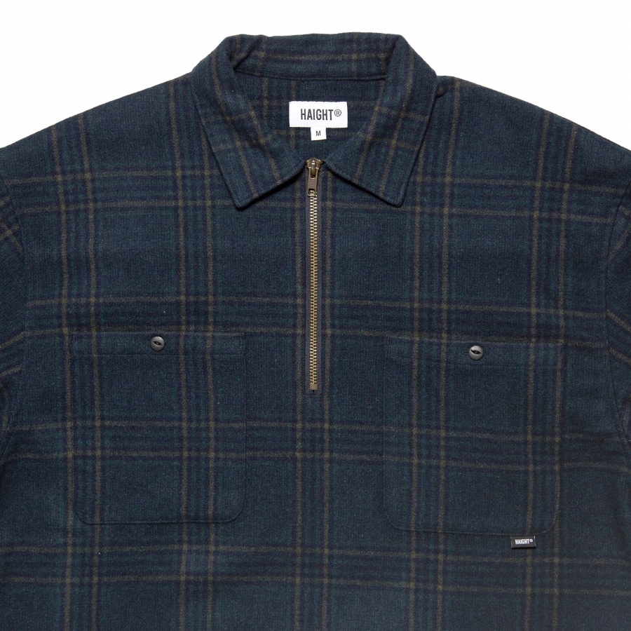 HAIGHT : FLANNEL HALF ZIP SHIRT