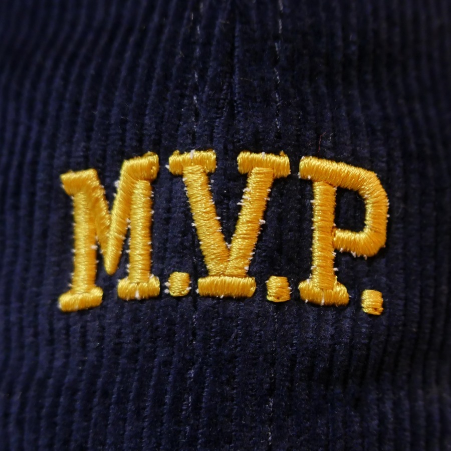 M.V.P. : Embroidery M.V.P. Logo Corduroy 6P Dad Cap