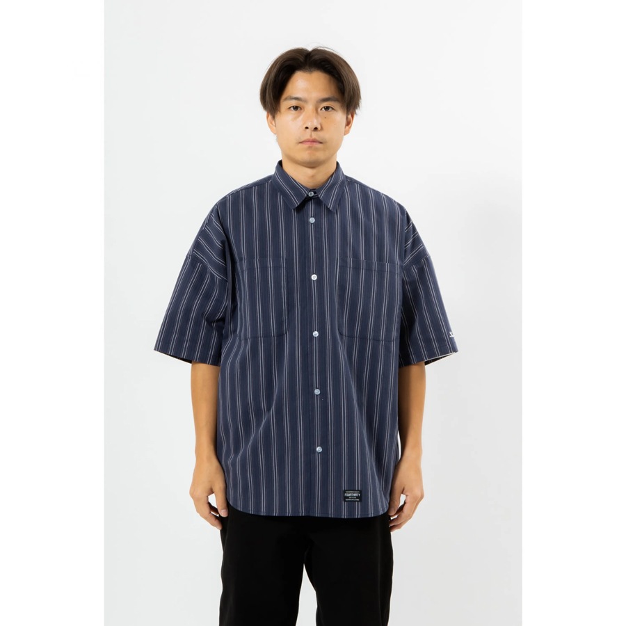 430 : S/S STRIPE BIG SHIRT