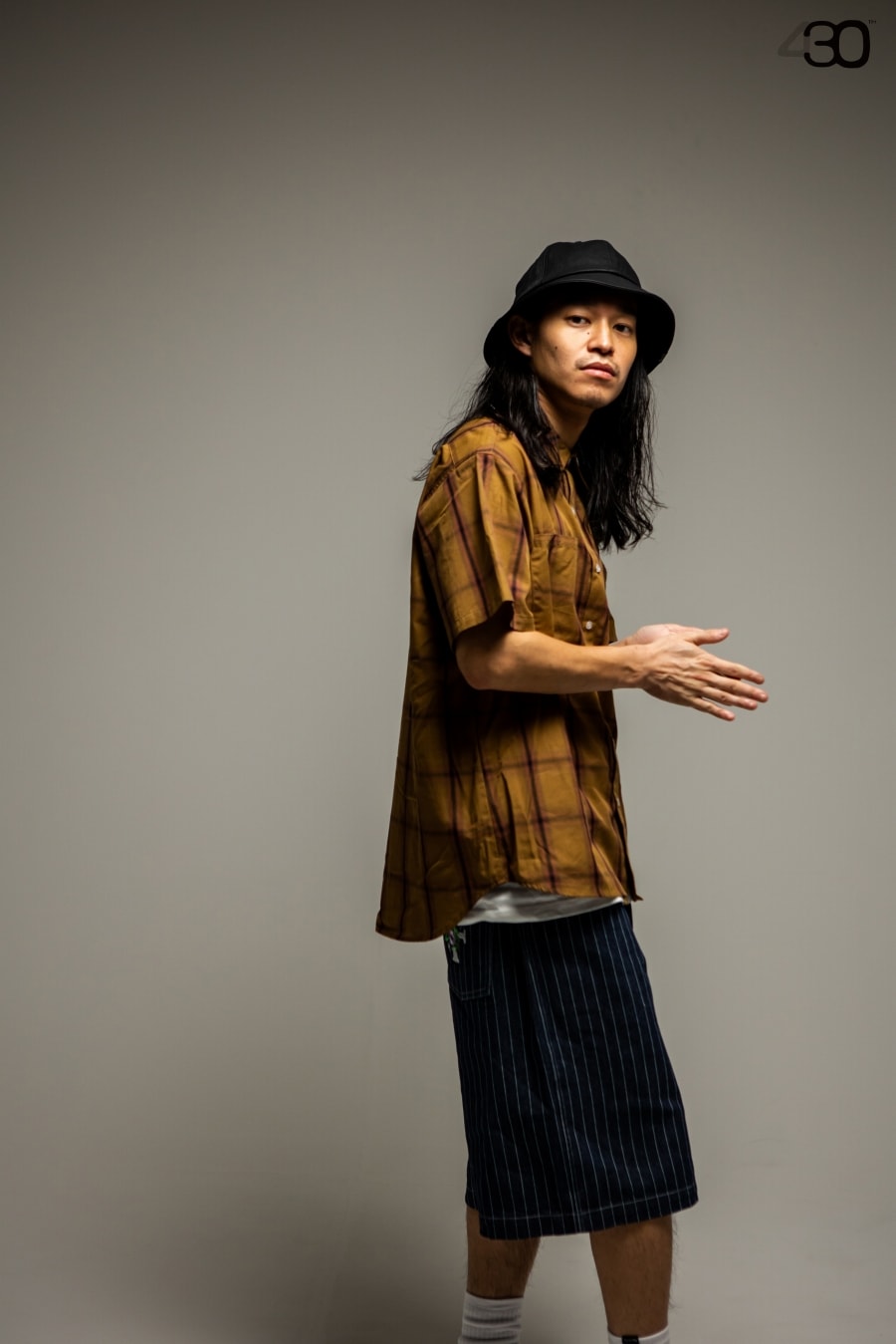 430 : S/S OMBRE CHECK SHIRT