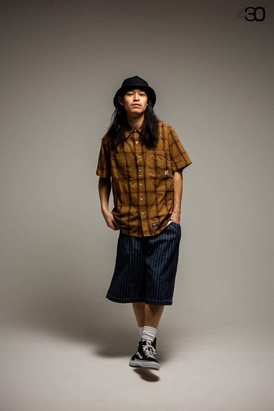 430 : S/S OMBRE CHECK SHIRT
