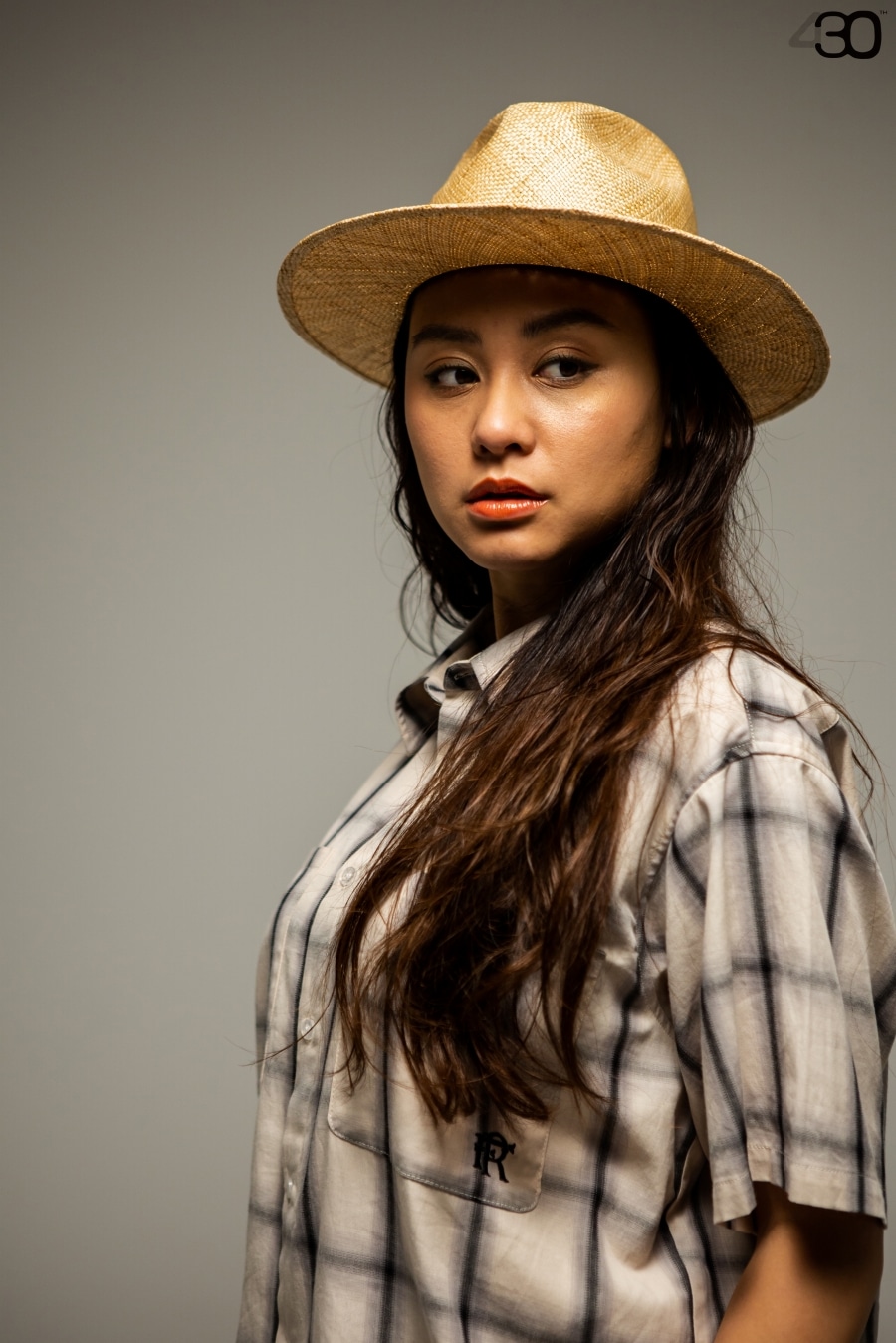 430 : S/S OMBRE CHECK SHIRT