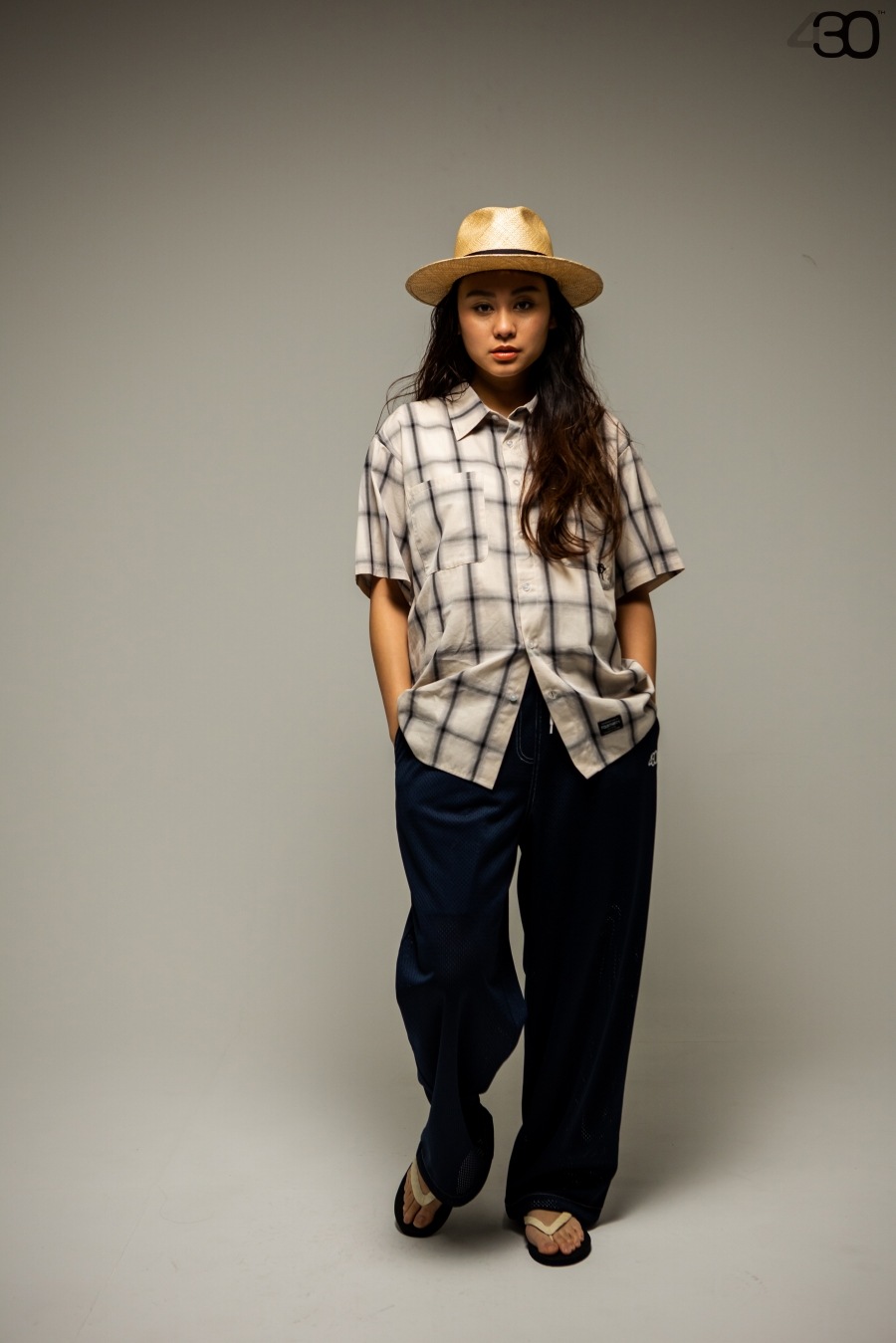 430 : S/S OMBRE CHECK SHIRT