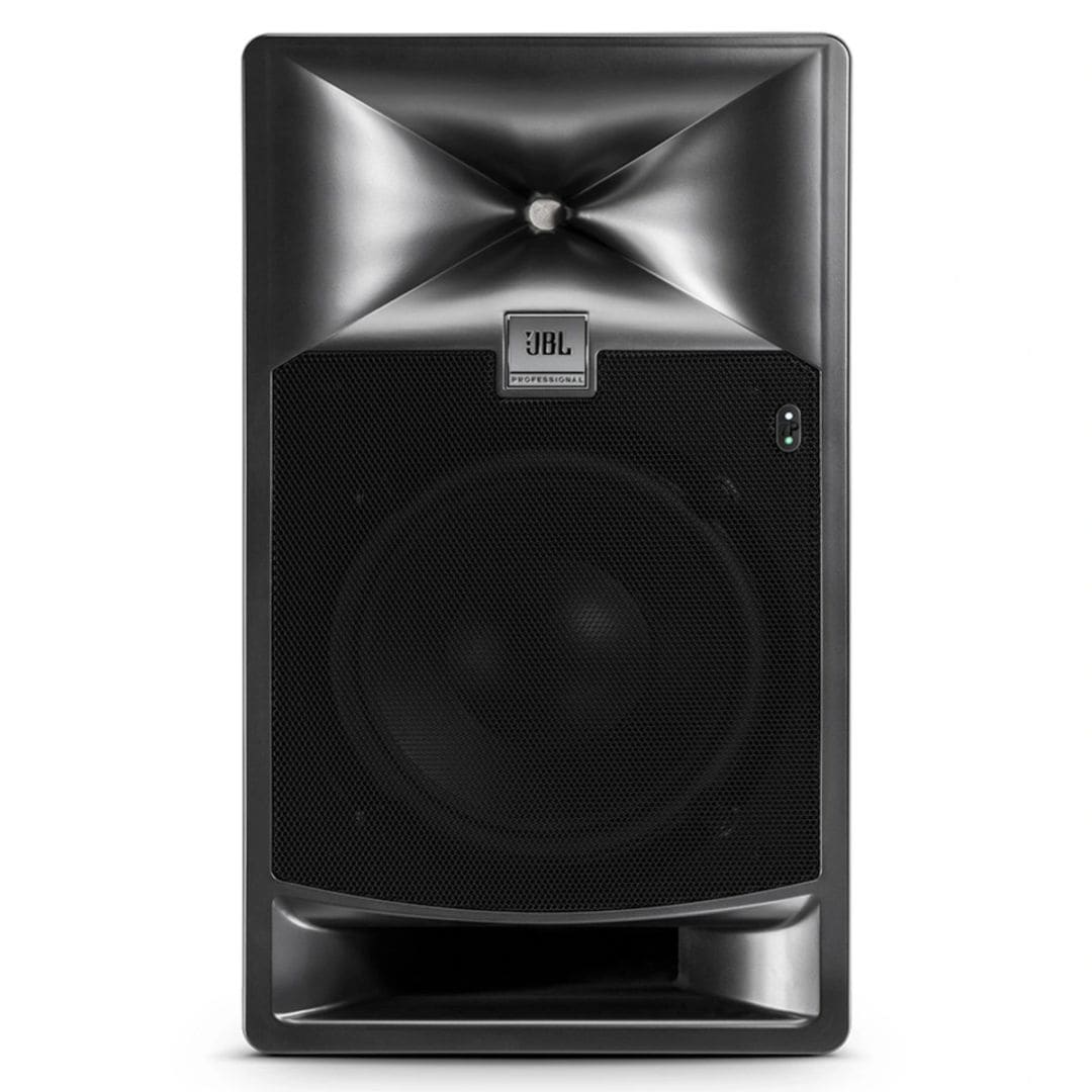 ワンオーナー・JBL スタジオモニタースピーカー ブラック（新品同様） 3ウェイ スタジオモニタースピーカー（BLK:ブラック）【左ch／1