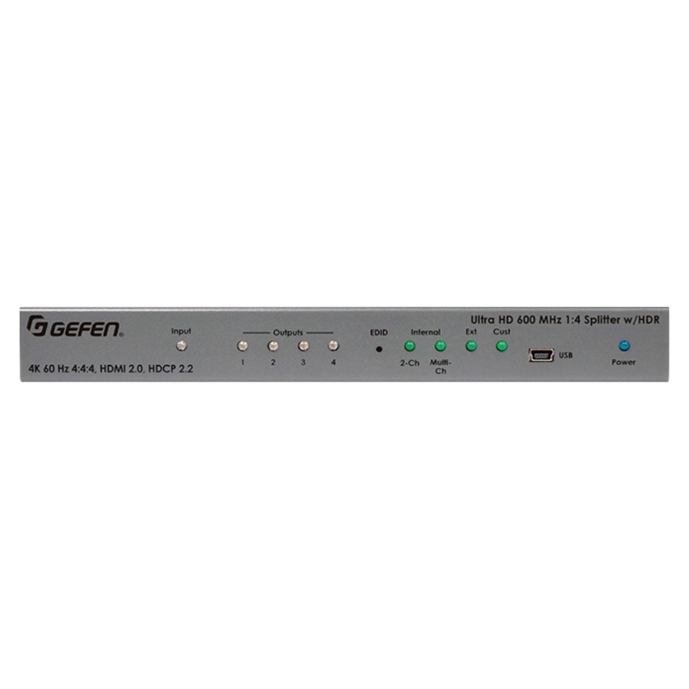 GEFEN EXT-UHD600-14 HDMI分配機 Ultra HD 600 MHz 1:4 Splitter for HDMI w/ HDR | Gefen