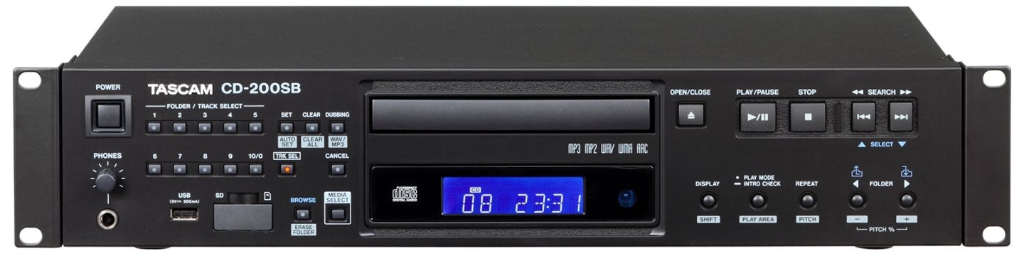 TASCAM CD-200SB SD/USBメモリー対応CDプレーヤー | Hibino.com ヒビノ