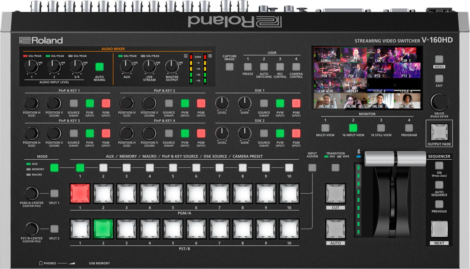 Roland V-160HD ストリーミング・ビデオスイッチャー | Hibino.com