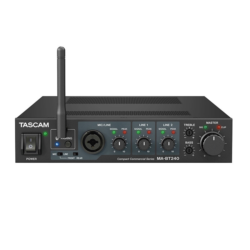 TASCAM MA-BT240 小規模空間向け 多用途/多機能ミキサー内臓アンプ
