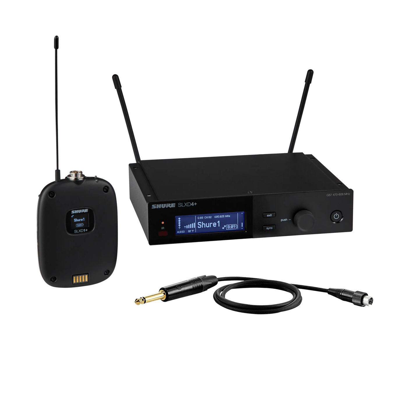 Shure SLXD14+J-JB エレキギター/ベース用ワイヤレスシステム送受信機