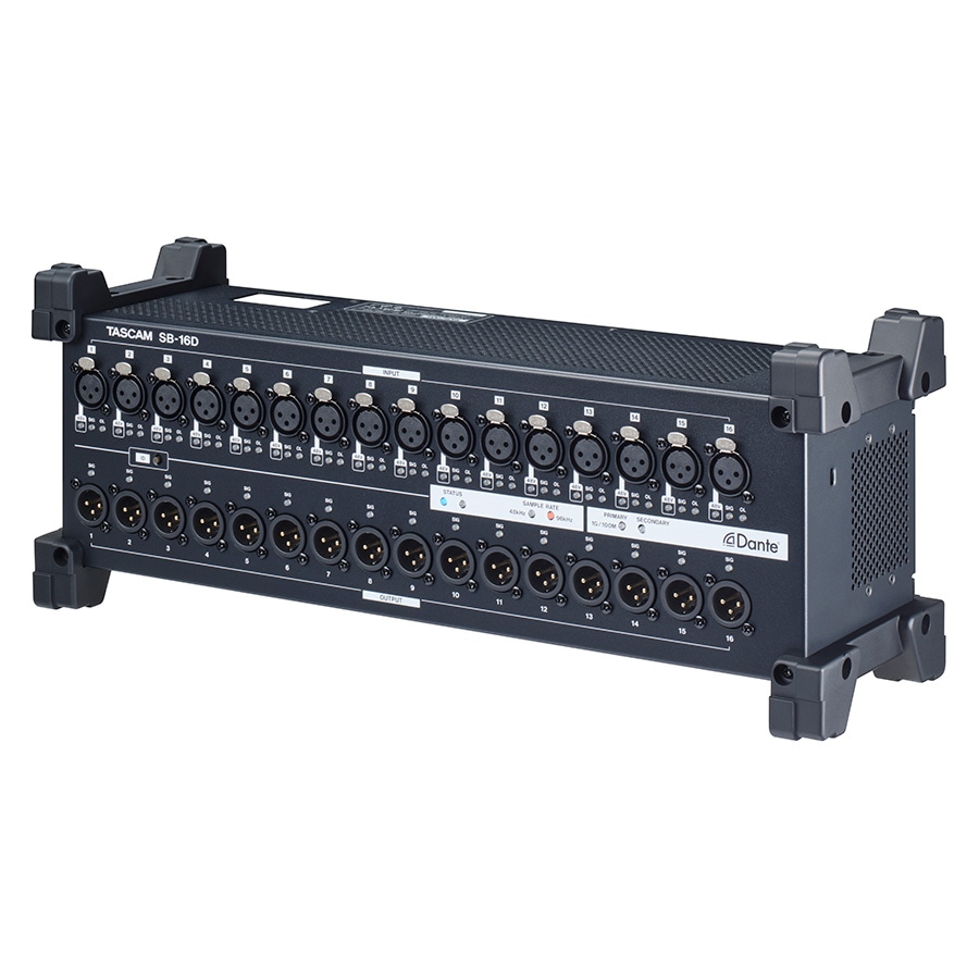TASCAM SB-16D 16in/16out Dante ステージボックス Class 1 HDIAマイク