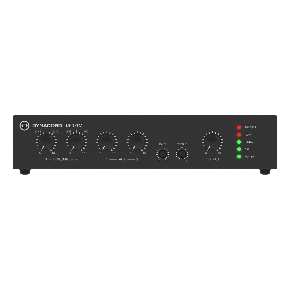 DYNACORD U60:1M-EU ミキサーアンプ 4Ω/8Ω/70V/100V対応 ハーフラック