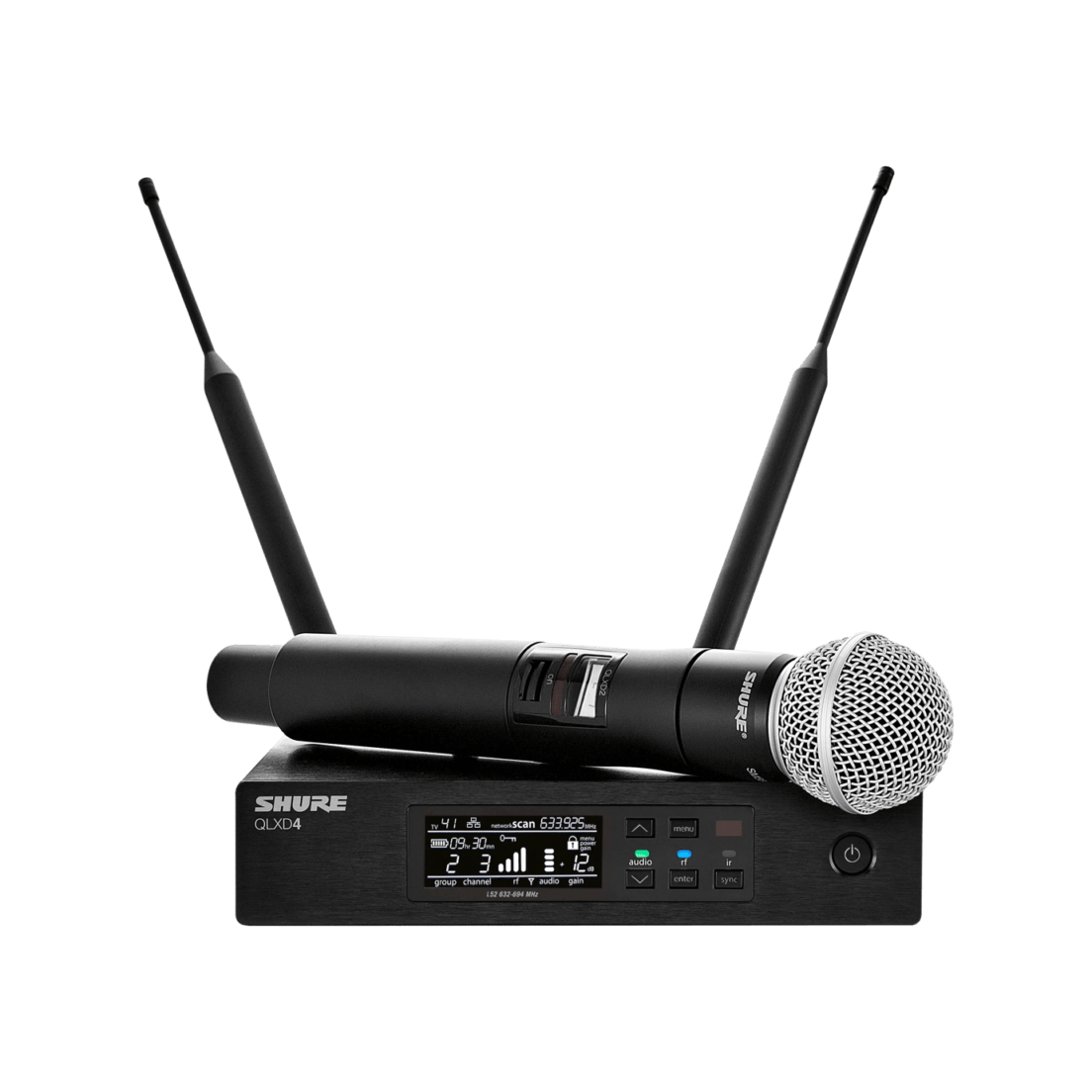 Shure QLXD24/SM58-JB ワイヤレスマイク送受信機セット (SM58ヘッド