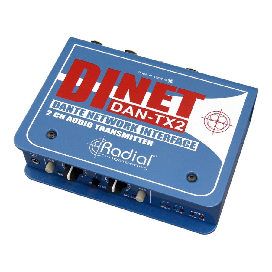 RADIAL DiNET DAN-TX2 Dante 2chオーディオ・トランスミッター