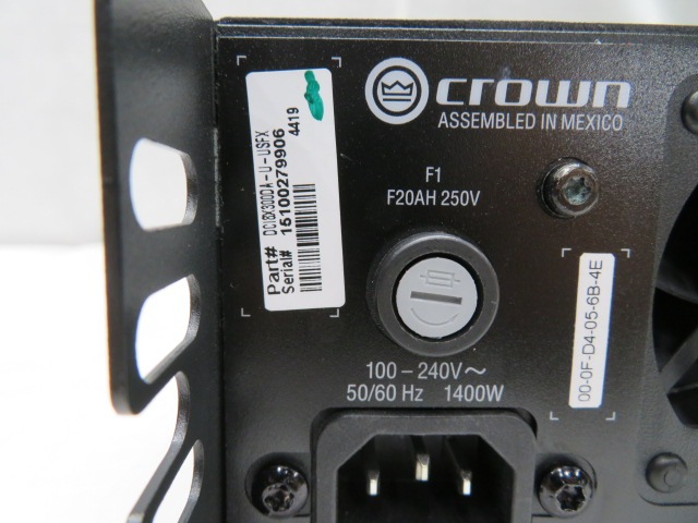 CROWN DCi 8 300DA パワーアンプ FULL-TEN