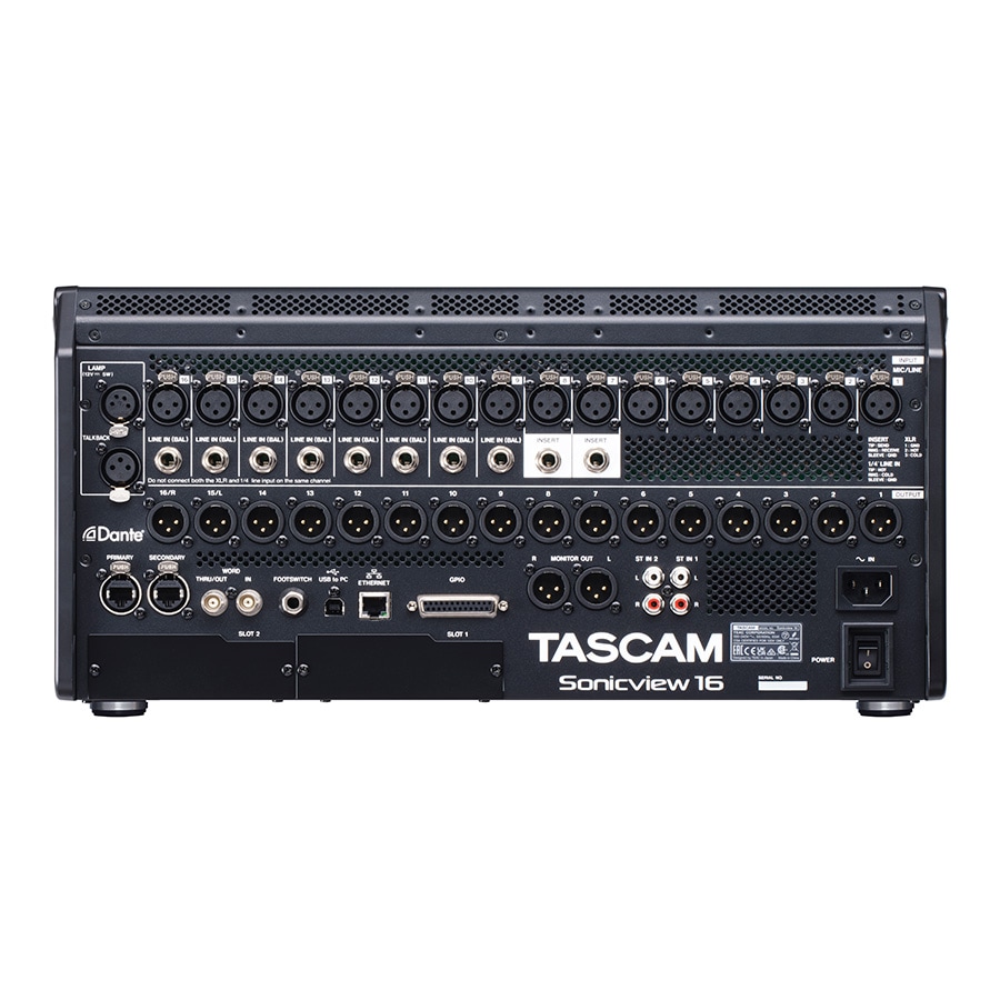 TASCAM Sonicview 16 マルチカラータッチスクリーン搭載デジタル