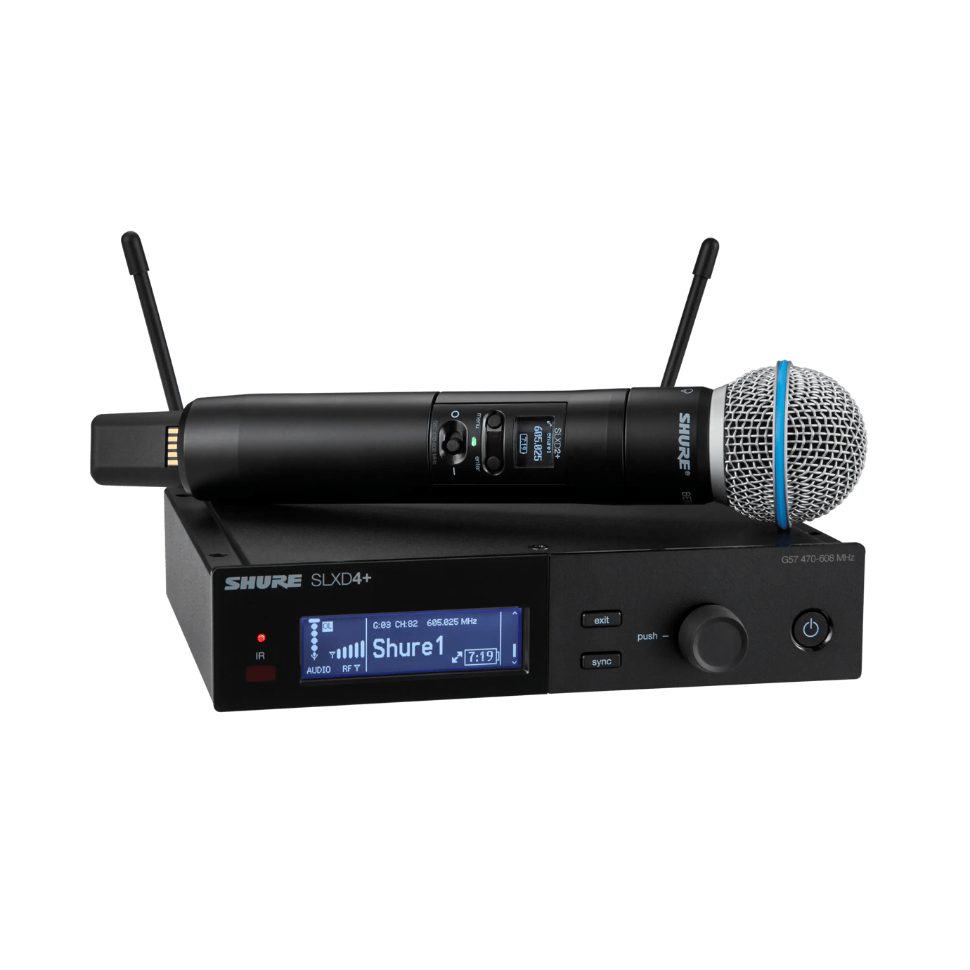 Shure SLXD24+J/B58-JB ワイヤレスマイク送受信機セット (BETA58ヘッド