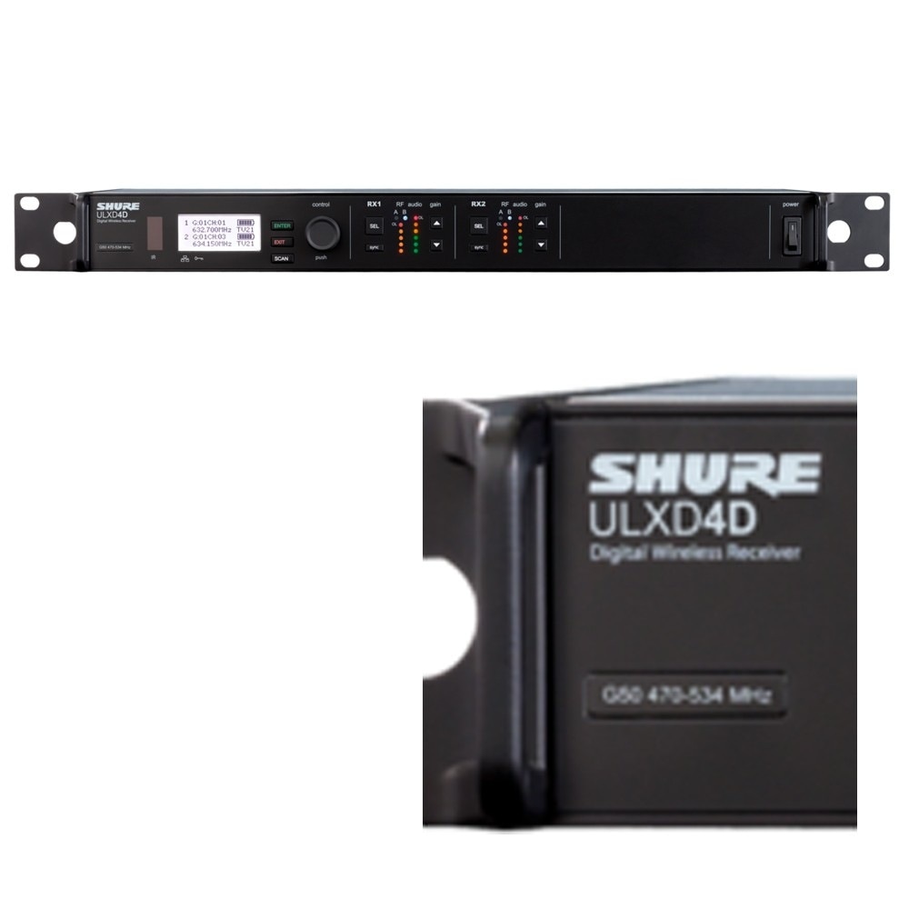 Shure ULXD4DJ=-L53 2chワイヤレスマイク受信機 ULXD4D-L53 ワイヤレス