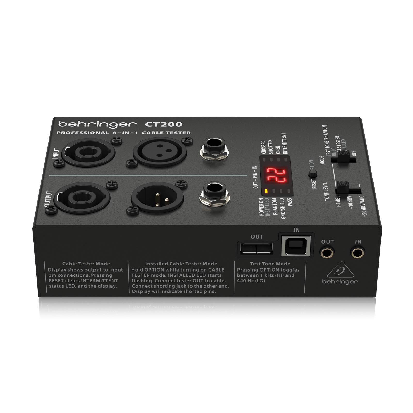 BEHRINGER CT200 ケーブルテスター | Hibino.com ヒビノ公式