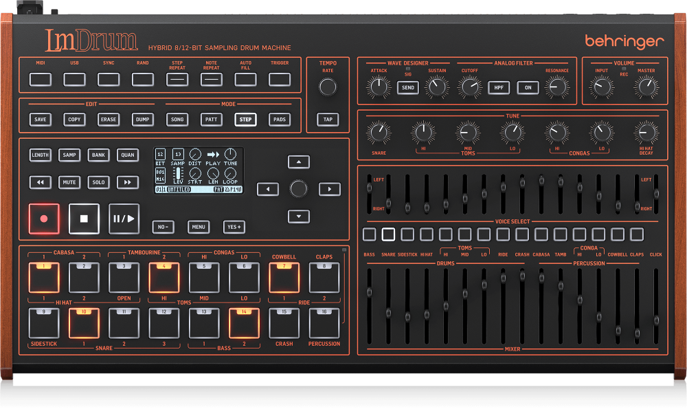 Behringer LM DRUM ドラムマシン サンプラー BEHRINGER LM DRUM サンプリングドラムマシン | Hibino.com ヒビノ公式