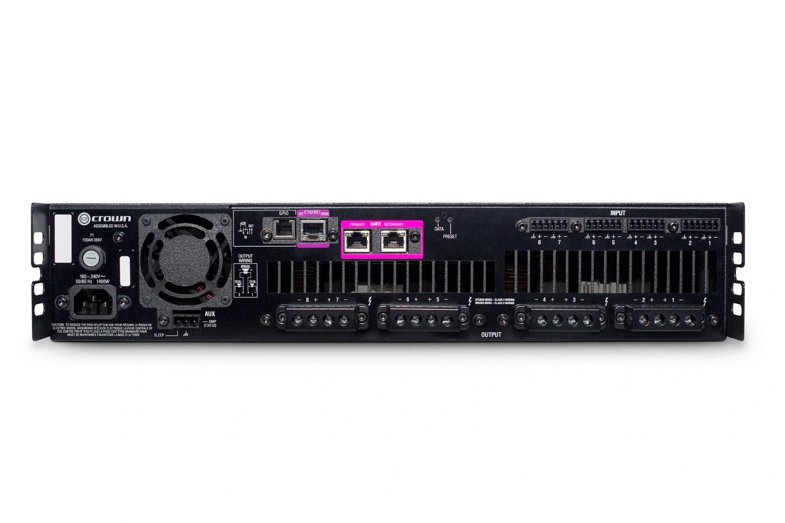 ▲未使用品▲CROWN DCi8 300 高品位設備用 CROWN DCi 8|300DA 8chパワーアンプ Dante対応 | Hibino.com ヒビノ