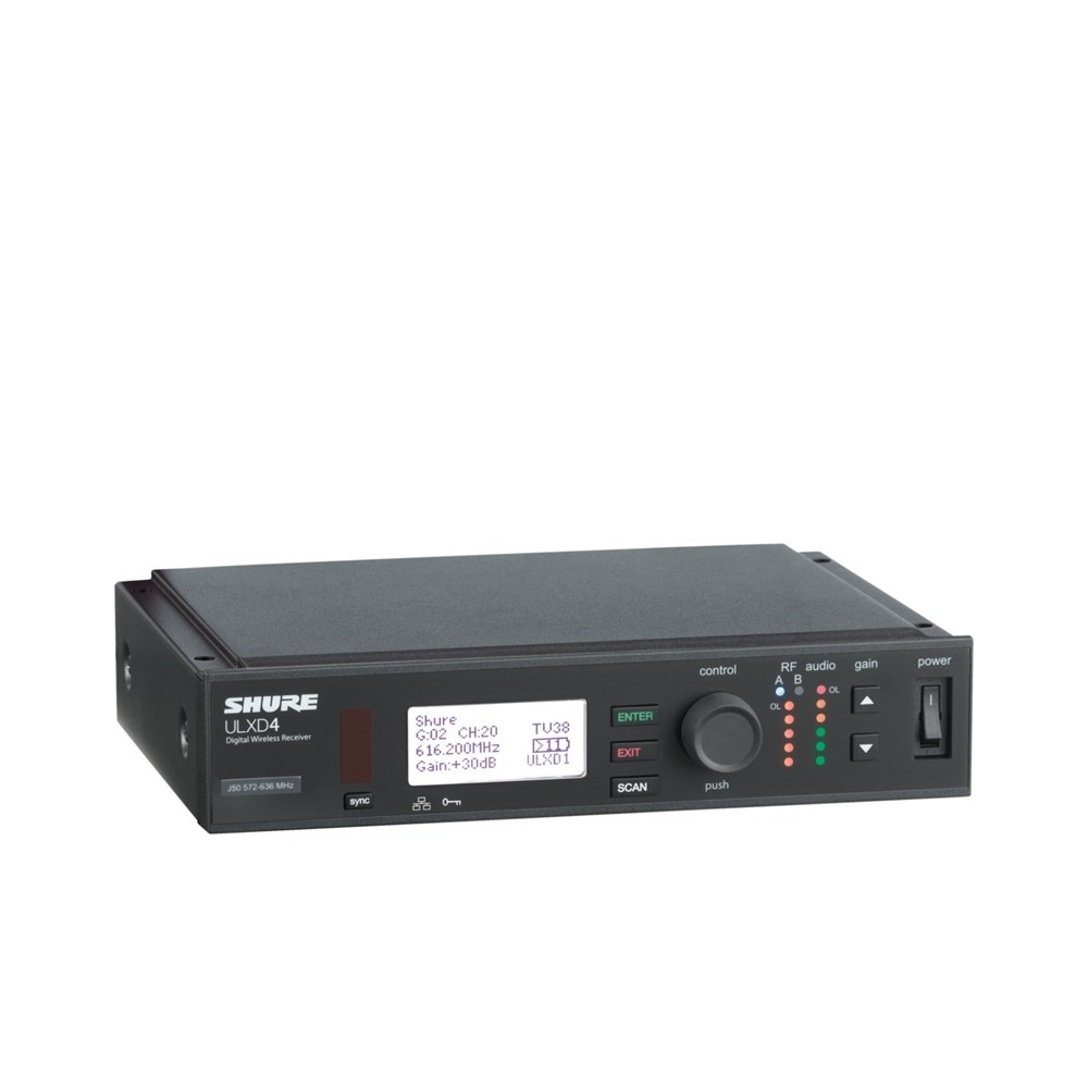 SHURE SVX4 ワイヤレスシステム 受信機 Shure ULXD4-J51 1chワイヤレスマイク受信機 ULXD4J=-J51｜FULL-TEN