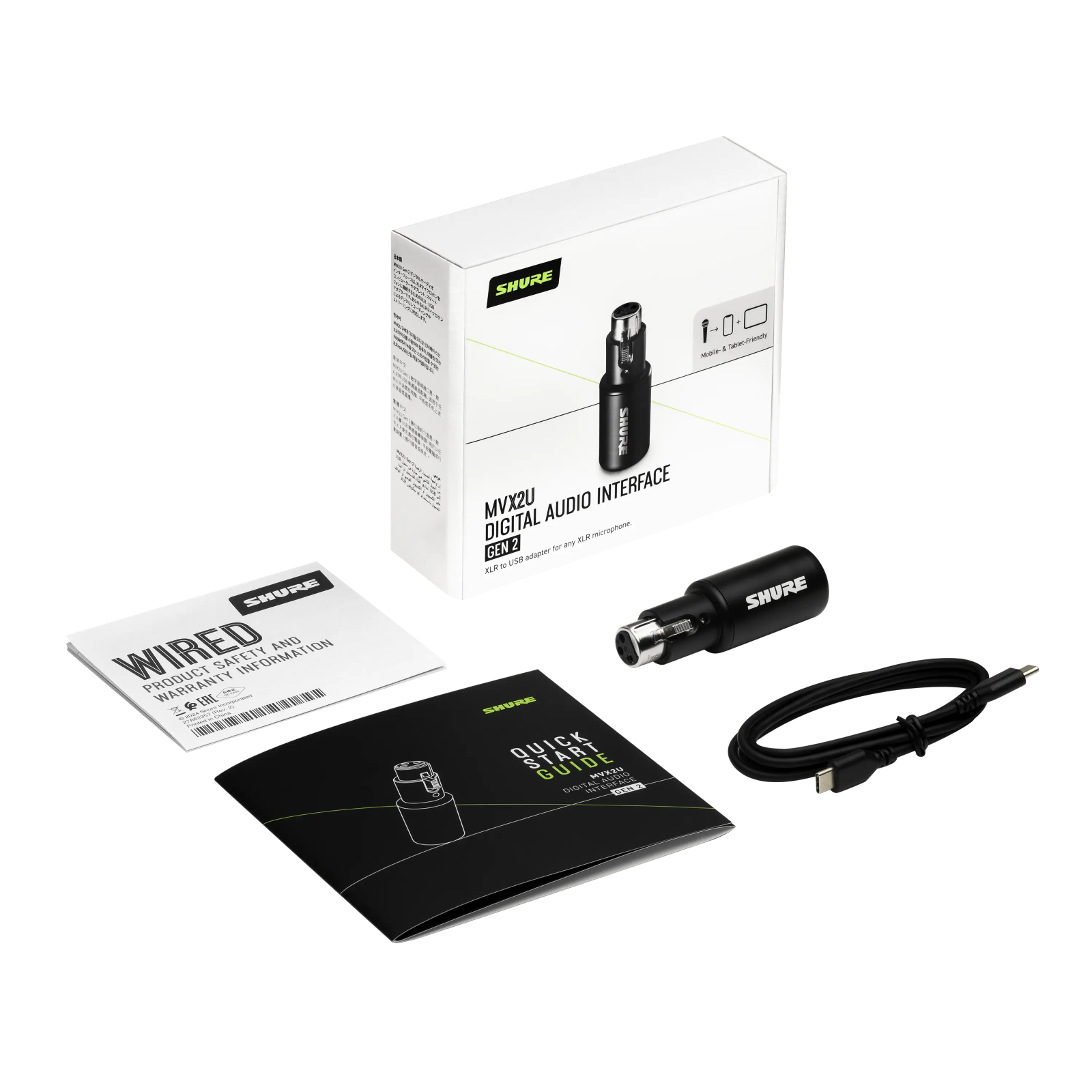未開封　Shure MVX2U デジタルオーディオインターフェイス Shure MVX2U Gen 2 デジタルオーディオインターフェース MVX2UG2
